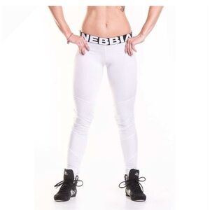 Nebbia Women's White Performance Workout Leggings Size M